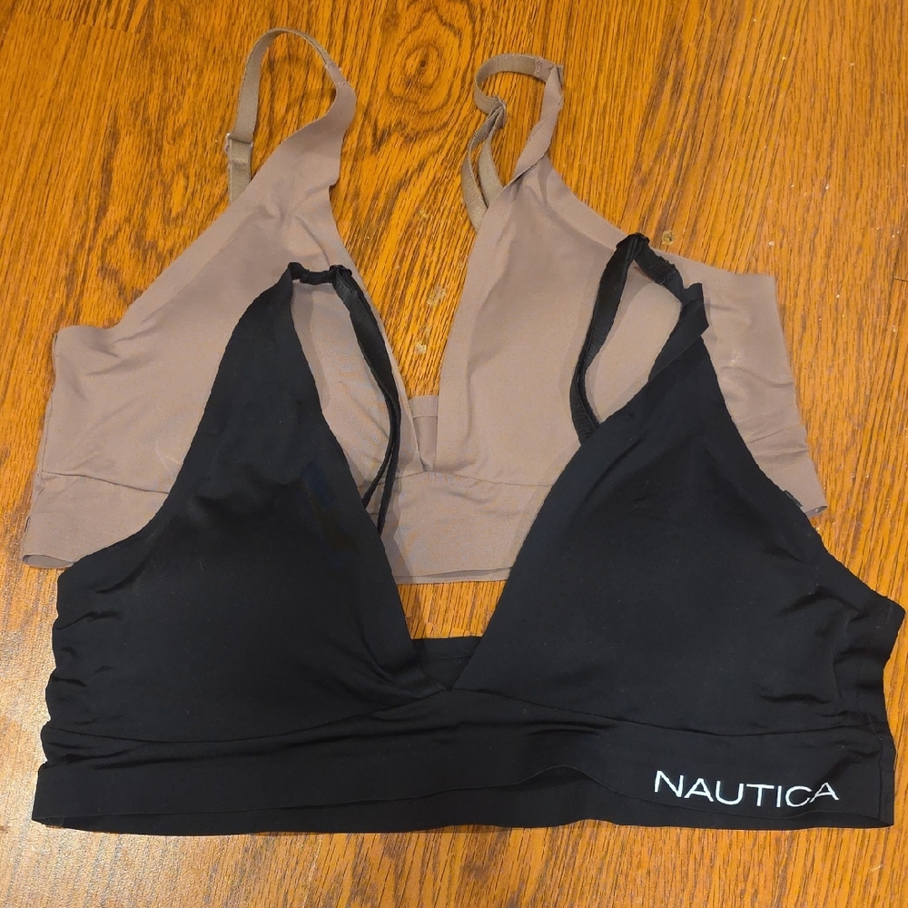 Nautica Women's Black and Brown Bralette Duo